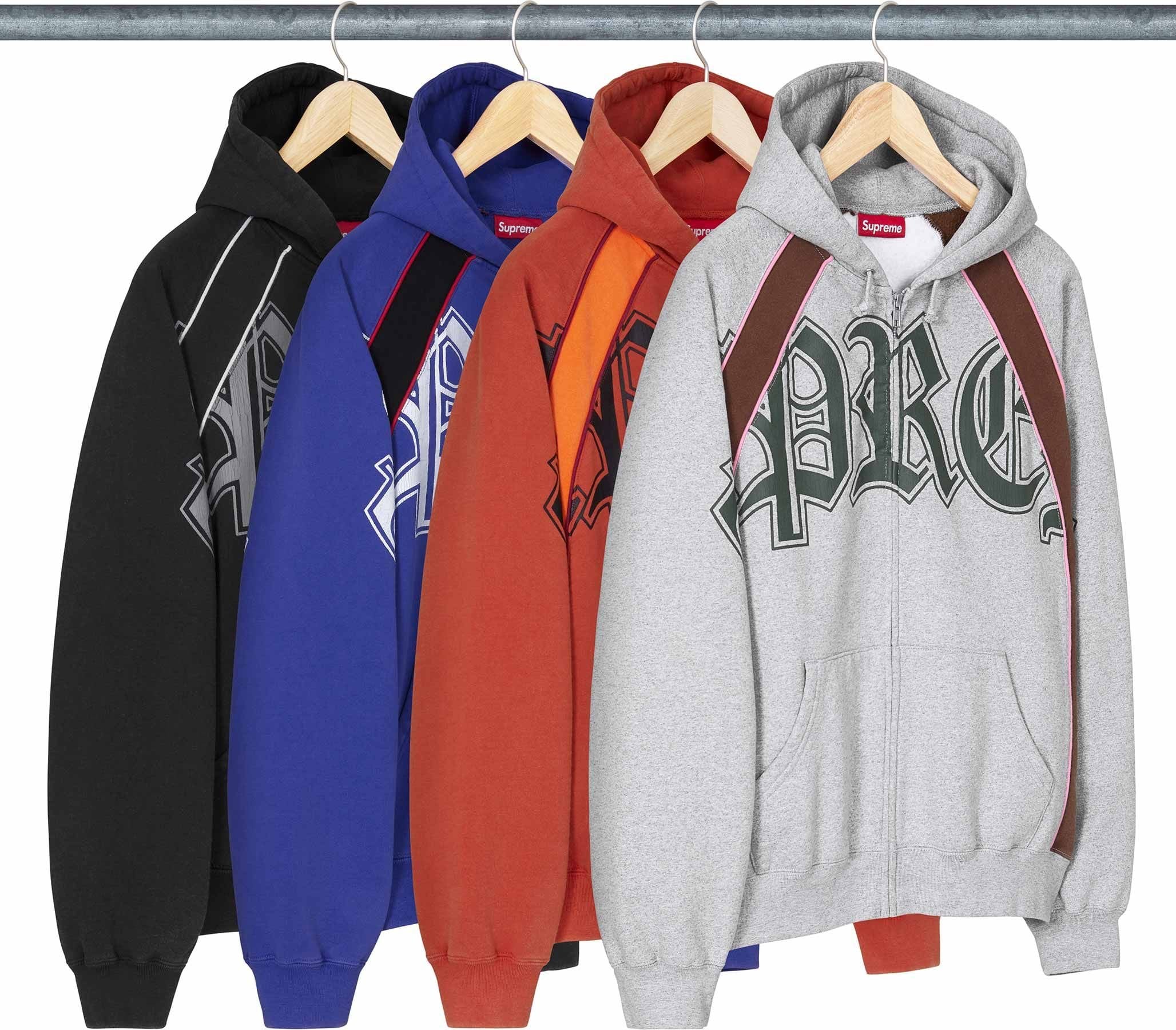 Paneled Zip Up Hooded Sweatshirt view 4